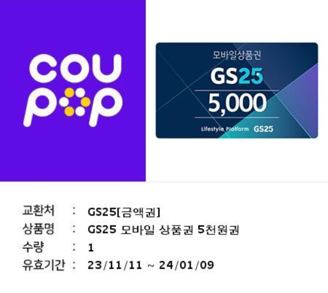 Gs25 편의점 5천원 80%