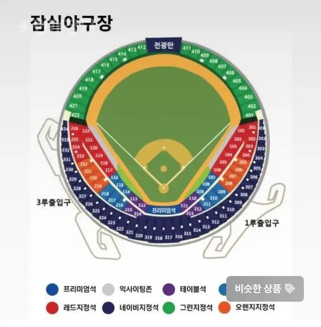 한국시리즈 5차전 1루 레드 2연석 양도