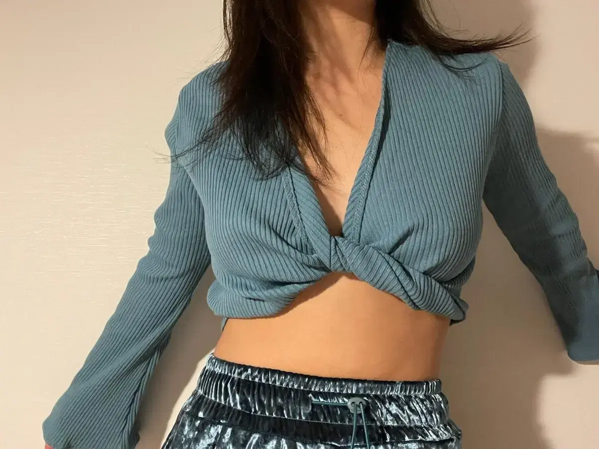 vintage mint crop top