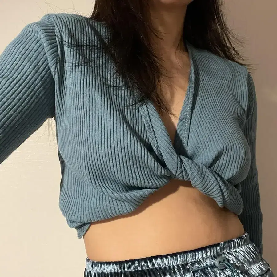 vintage mint crop top