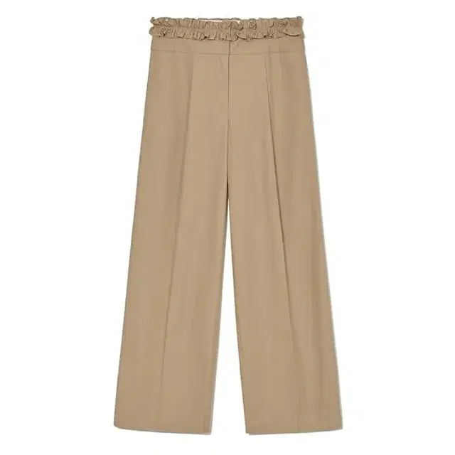 기준 KIJUN FRILL TUCK PANTS BEIGE