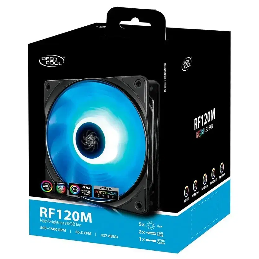 DEEPCOOL RF120M RGB 아우라 싱크 PWM (5PACK) 미