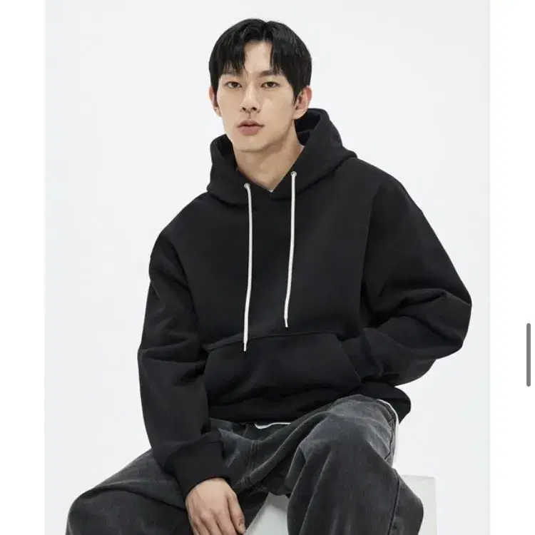 소버먼트 950g 후드 solid hoody deep black M