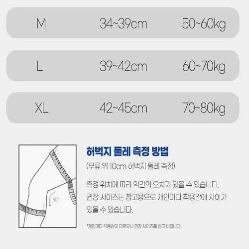 (새상품) 무릎 관절 보호대 헬스 등산 스포츠 아대