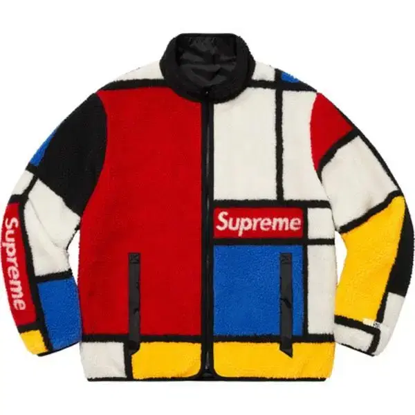 (M) 슈프림 Reversible Colorblocked Fleece