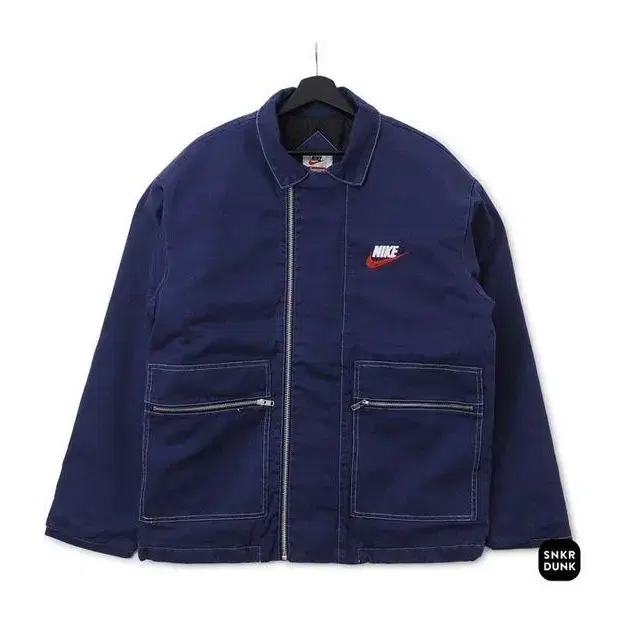 (M) 슈프림x나이키 zip work jacket navy