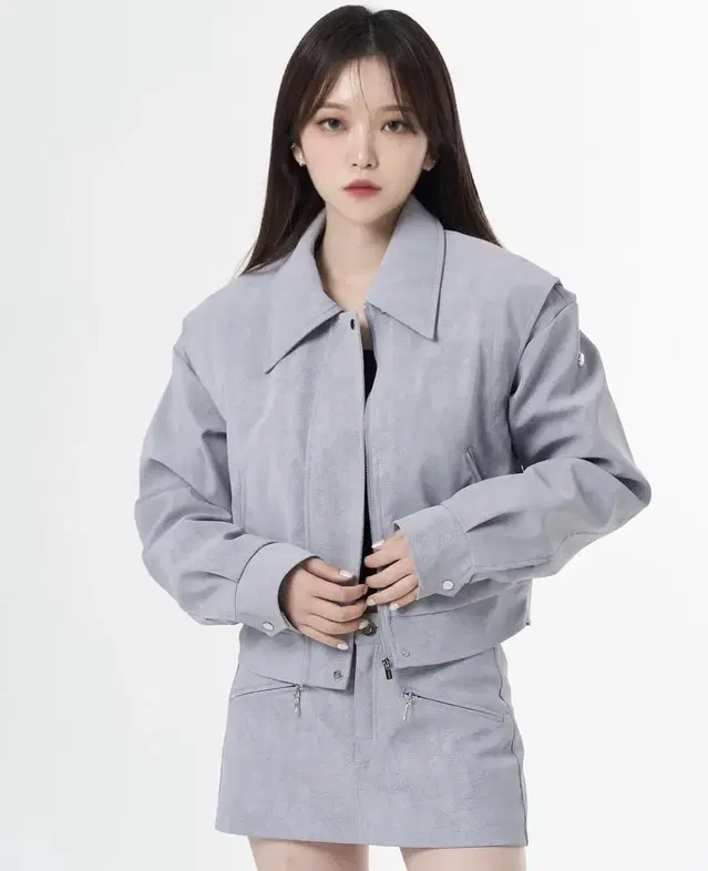 라뇨 체리퀴리 포기점퍼 foggy jumper 블루그레이 size 1