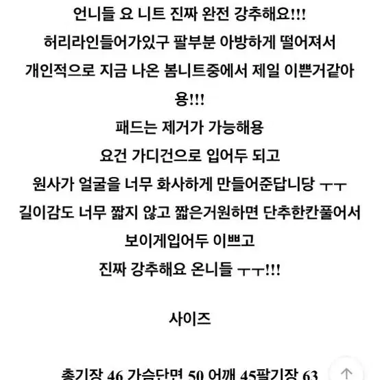 엔뉴엘 엔돌핀 패드 깃털 가디건