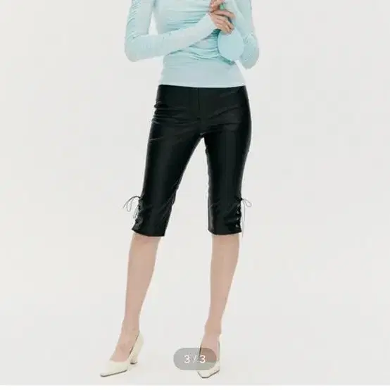 더오픈 탑 RUCHED LONG SLEEVE TOP, SKY BLUE