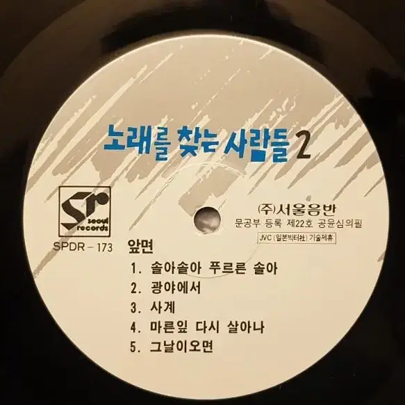 초판/노래를 찾는 사람들 1,2,3집 LP