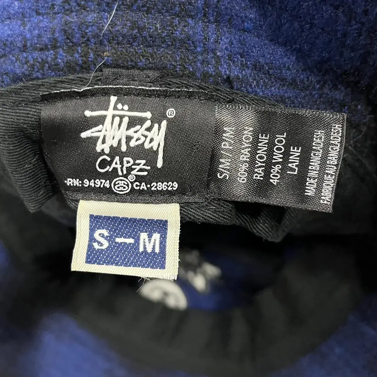 Stussy 플라넬 버킷햇 (S-M)