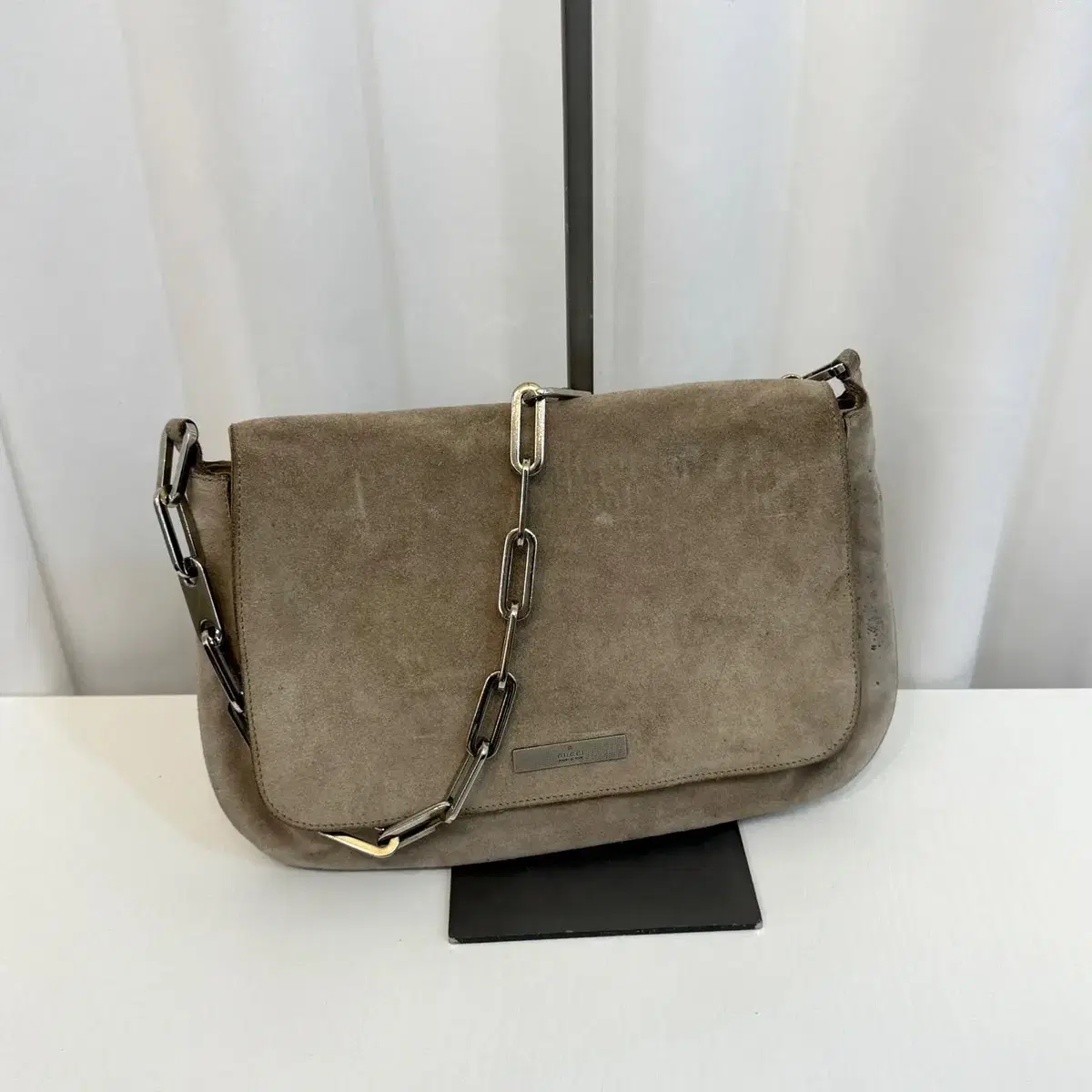 Gucci Suede Chain Shoulder Bag