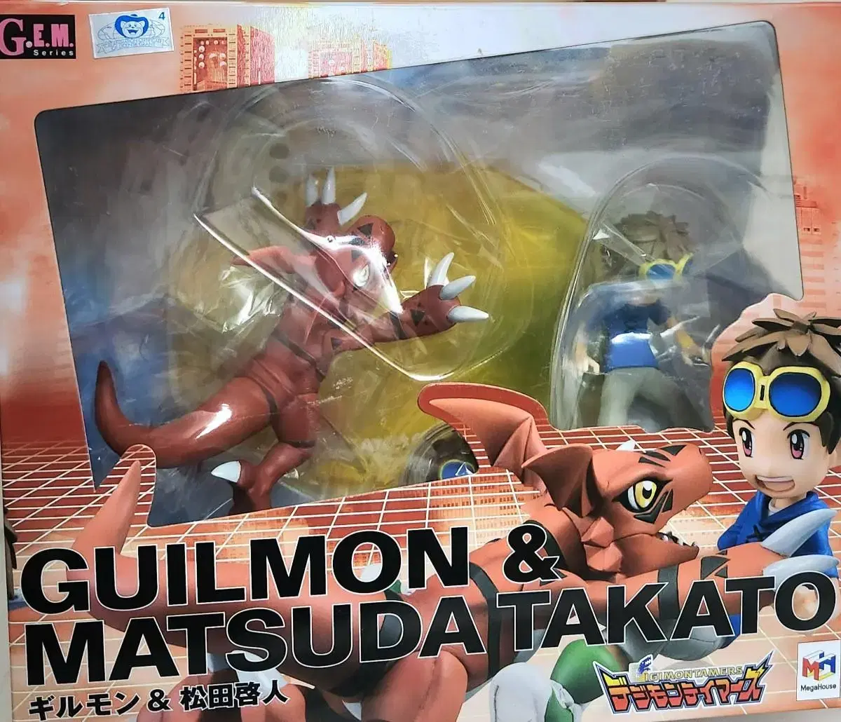 Digimon Tamers GEM Takato & Gilmon Figures (Carton Boxo)