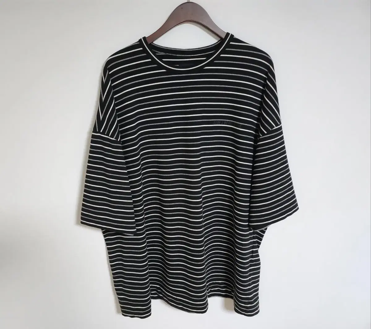 [M] Junji Langkontre Striped Overfit Short Sleeve T-shirt JC1842P245