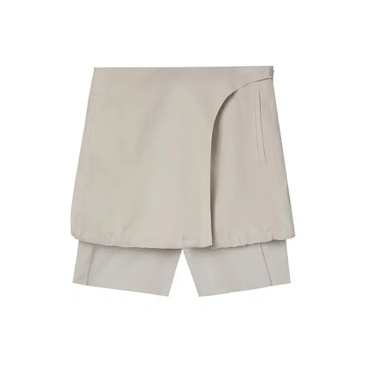 더오픈프로덕트 LAYERED SKIRT SHORTS, GRAY