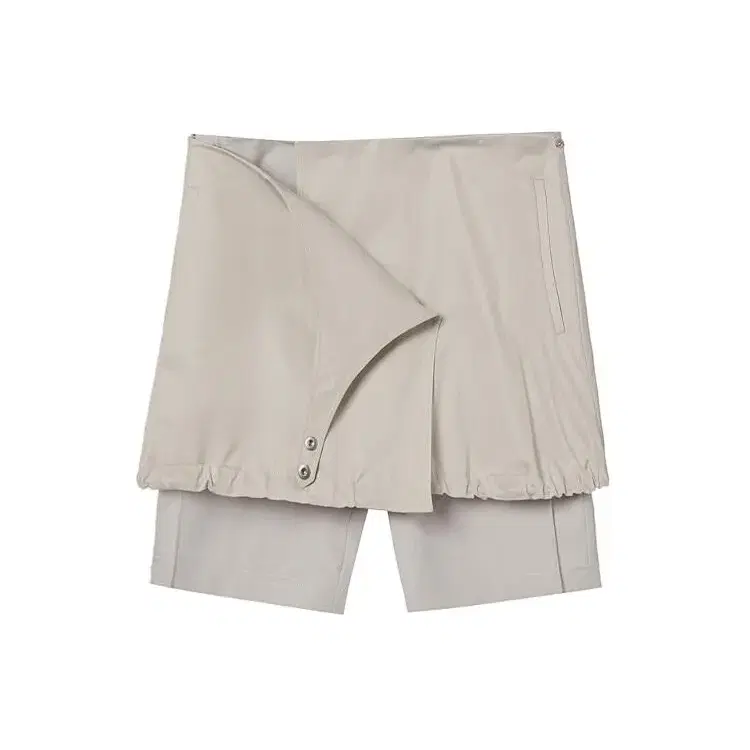 더오픈프로덕트 LAYERED SKIRT SHORTS, GRAY