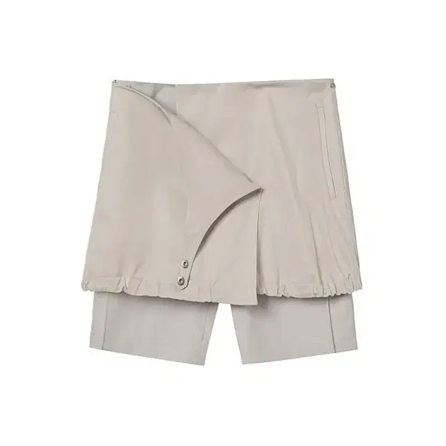 더오픈프로덕트 LAYERED SKIRT SHORTS, GRAY