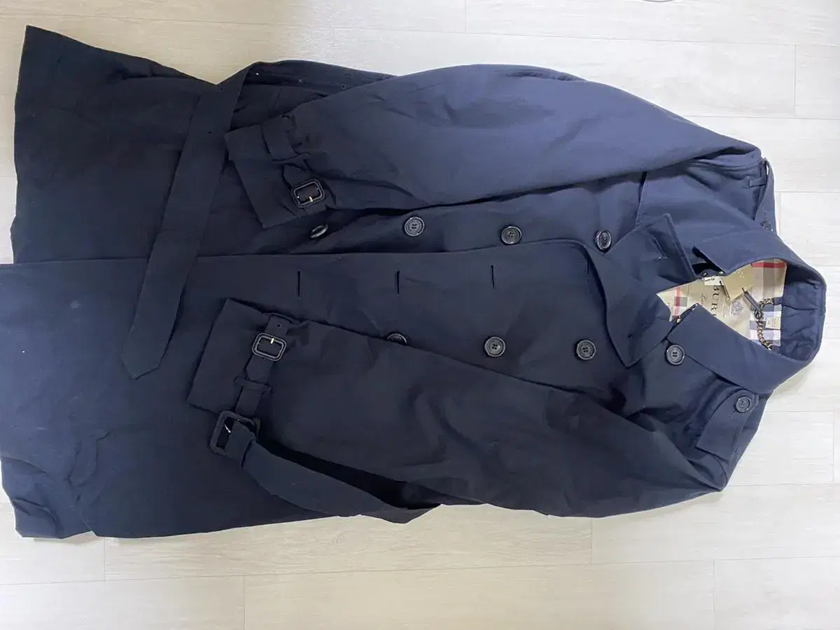 Burberry Chelsea Coat Long 52 in Dark Navy