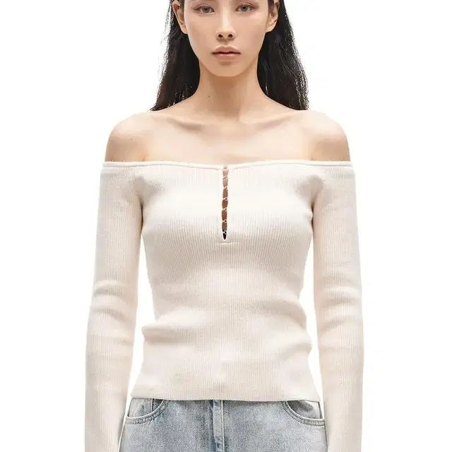 Helmut Lang off the shoulder top (화이트)xs