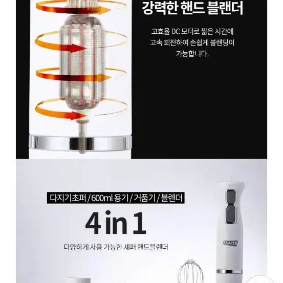 핸드블렌드.새상품.4인치1.다지기.초퍼.거품기