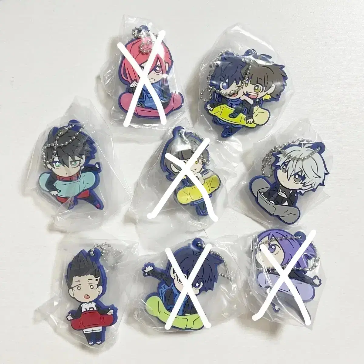 Unsealed) BLUELOCK Rubber Strap Gacha Band-Aid Nagi Leo Isagirin Chigiri