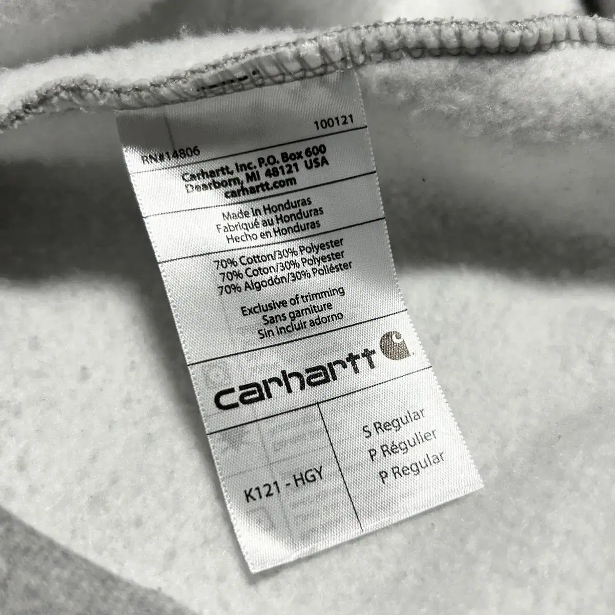 [ M ] Carhartt 칼하트 그레이 후드티