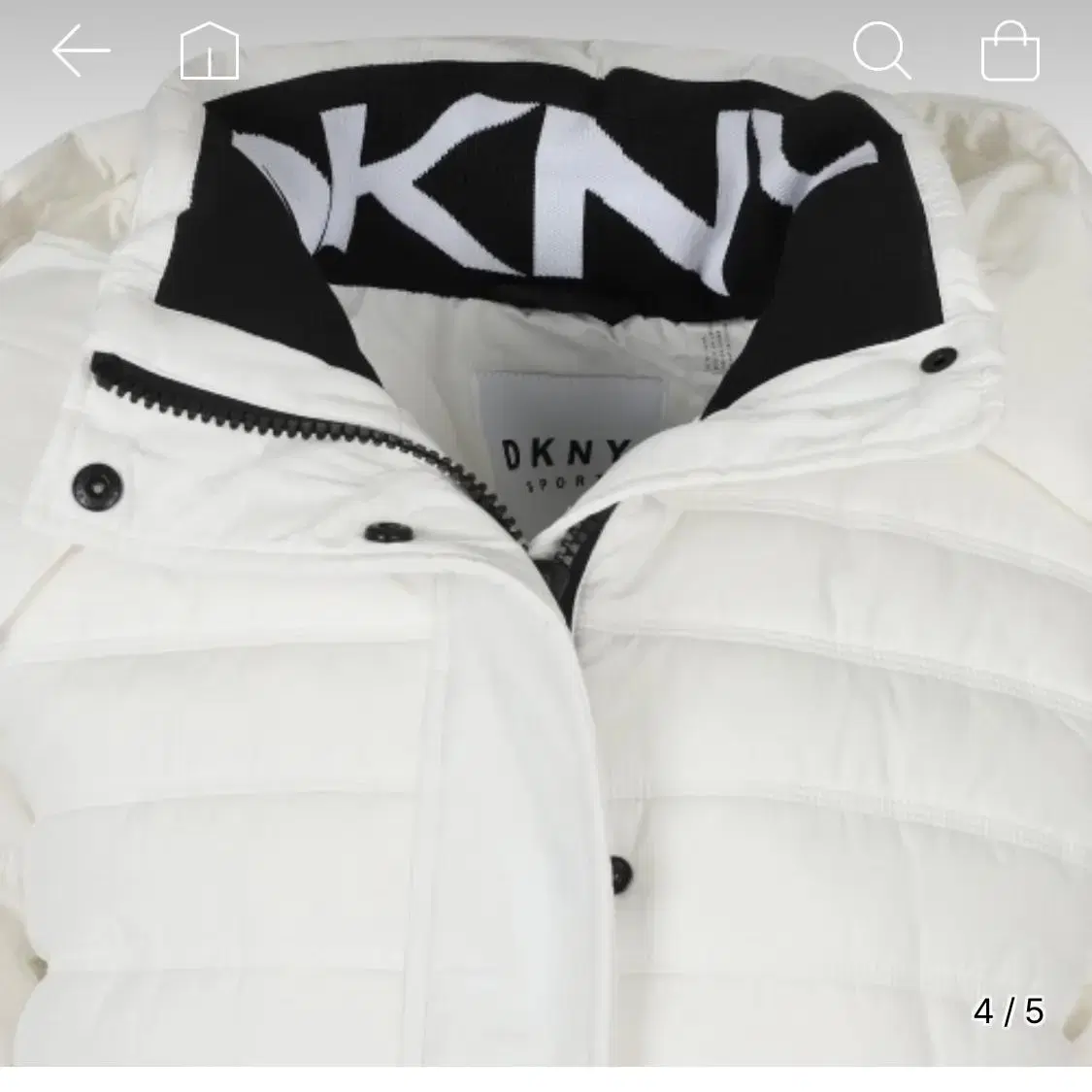 Dkny 푸퍼 패딩자켓 화이트 크림 미사용 새상품