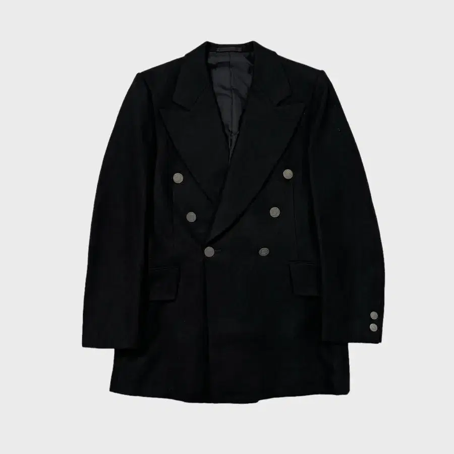 vintage bold black wool tailored jacket