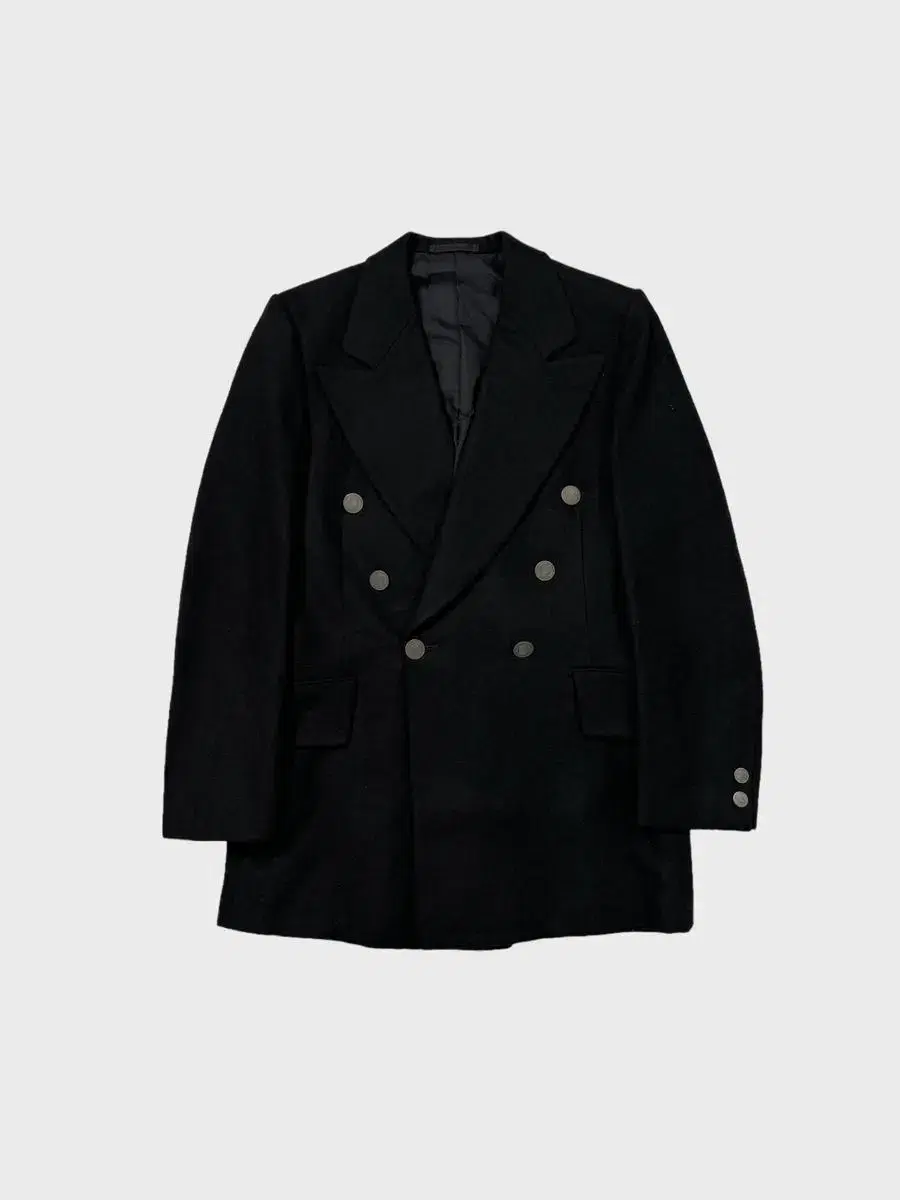 vintage bold black wool tailored jacket