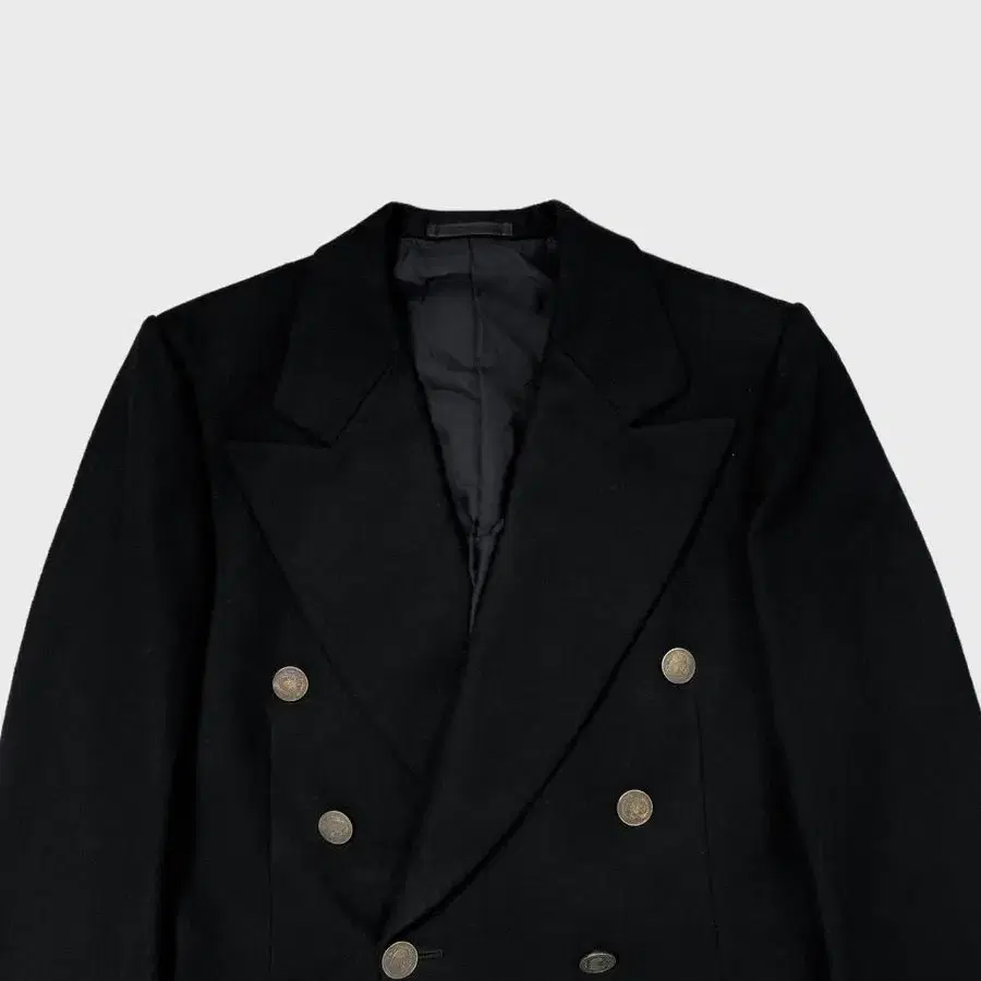 vintage bold black wool tailored jacket