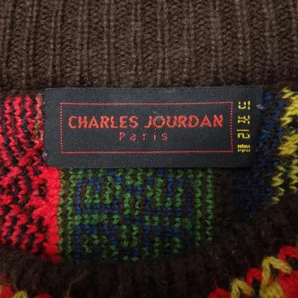 (XL) CHARLES JOURDAN 남성 라운드 울 니트