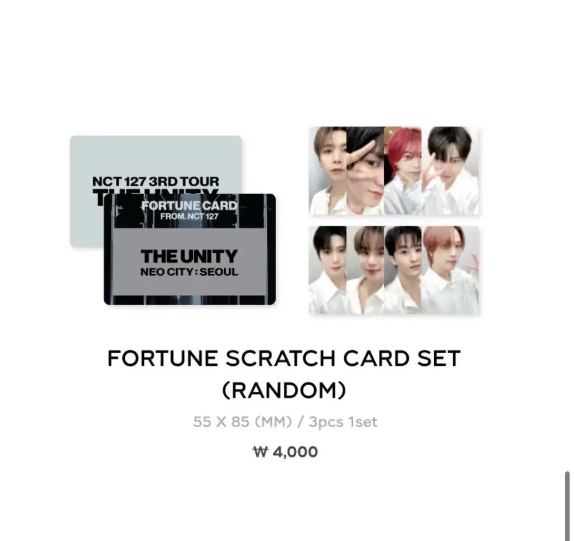 NCT 127 Concert The Unity Fortune Card Buncheol