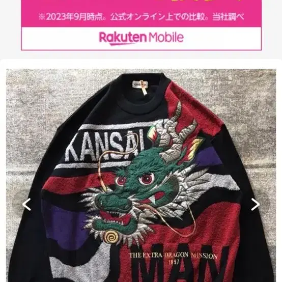 [L] Kansai Yamamoto Extra Dragon 니트