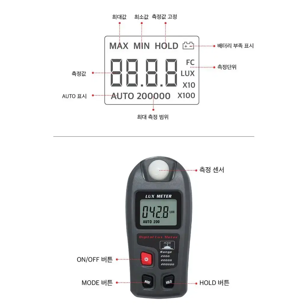 디지털 조도계 광도계 G-497