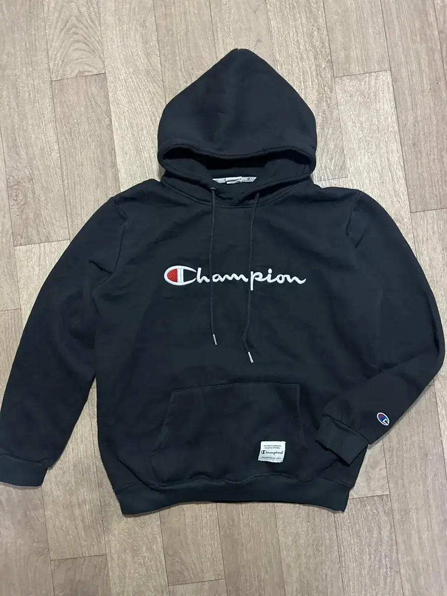 [XXL(L)] Champion Basic Logo Brushed Lined Hoodie