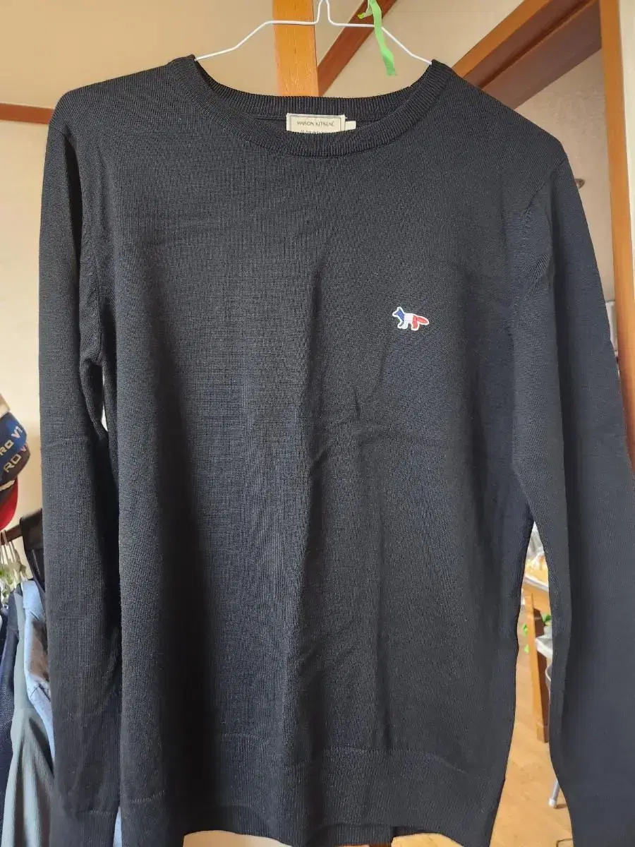 Maison Kitsune Tri-color knit black size L