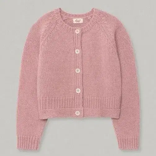 lo61 Shetland Wool Cardigan in Rose 가디건