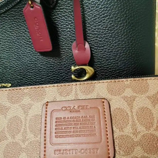 코치 COACH C6337 라지 숄더 토트 백 플러스 파우치 블랙 페블