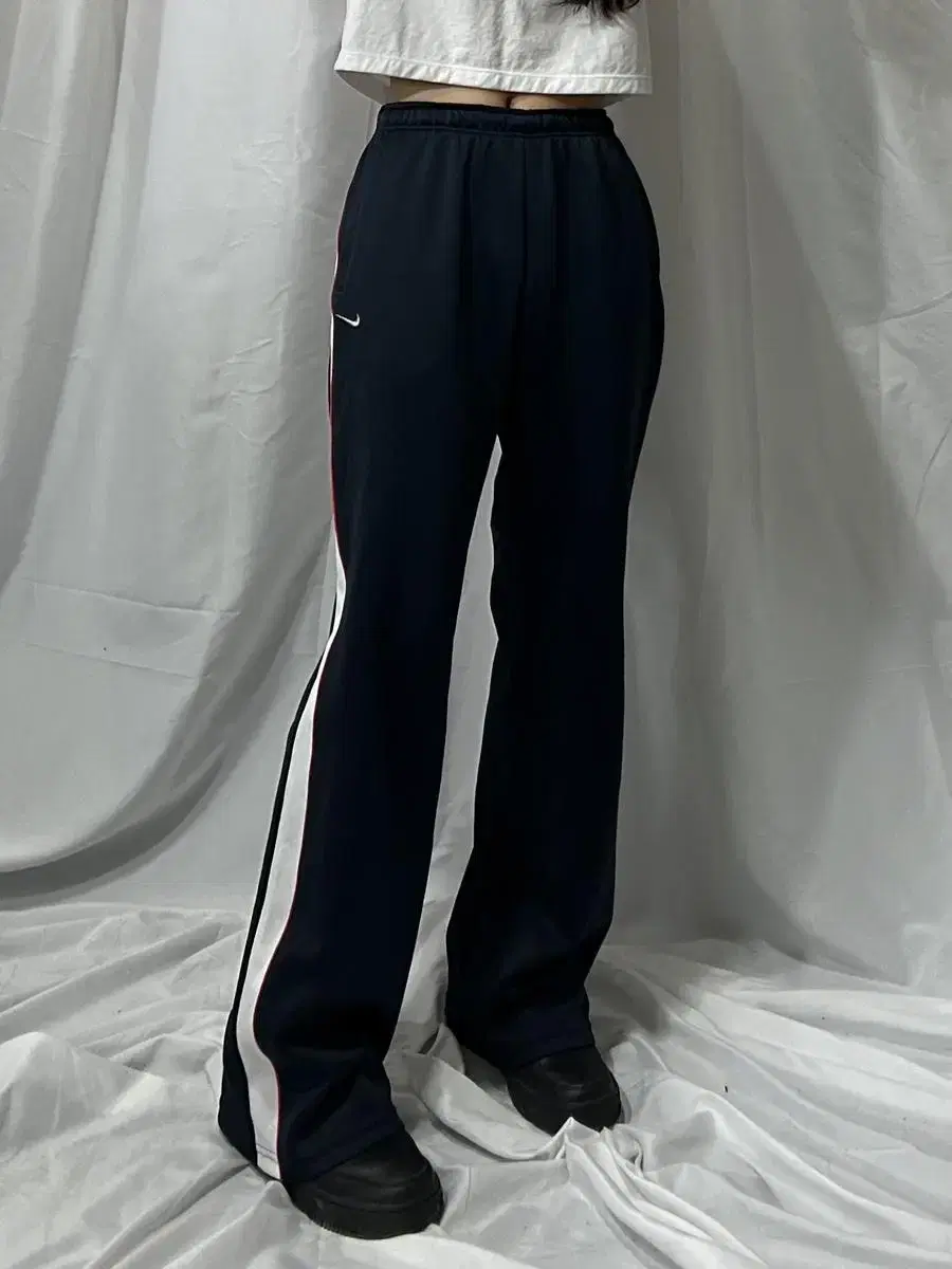 Nike Navy White Wide Training Pants 34INCH