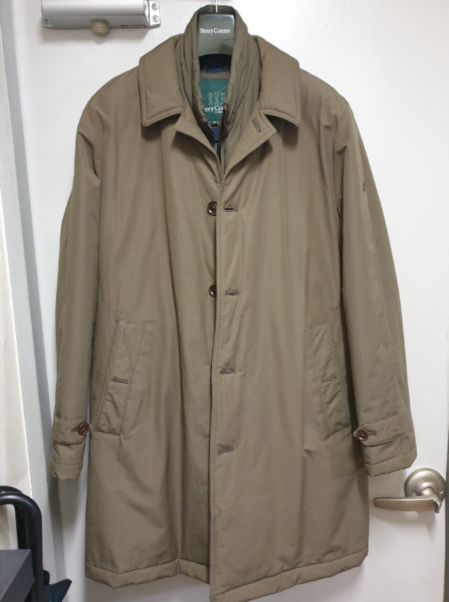 henry cotton pilot coat khaki beige 100 size sells