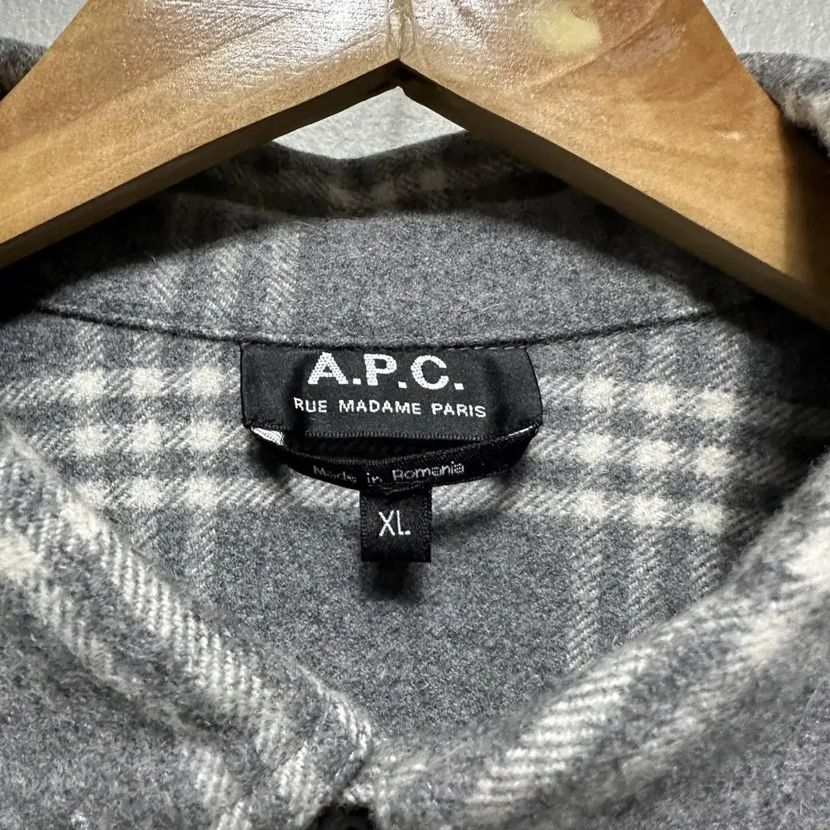 APC 아페쎄 체크 울 플란넬 셔츠