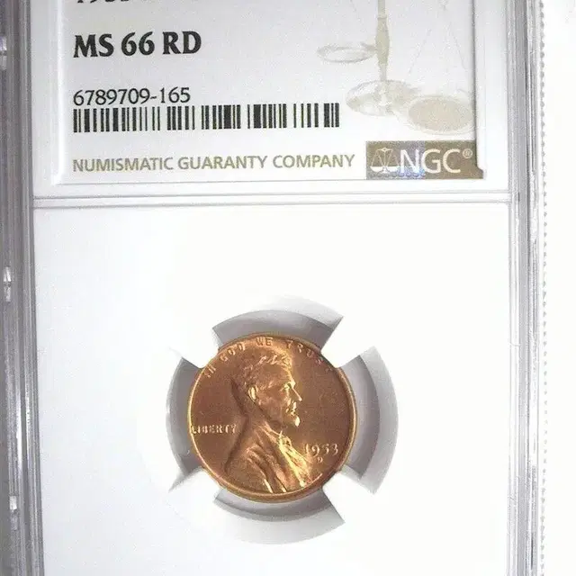 1953-D 링컨 센트 NGC MS-66 레드