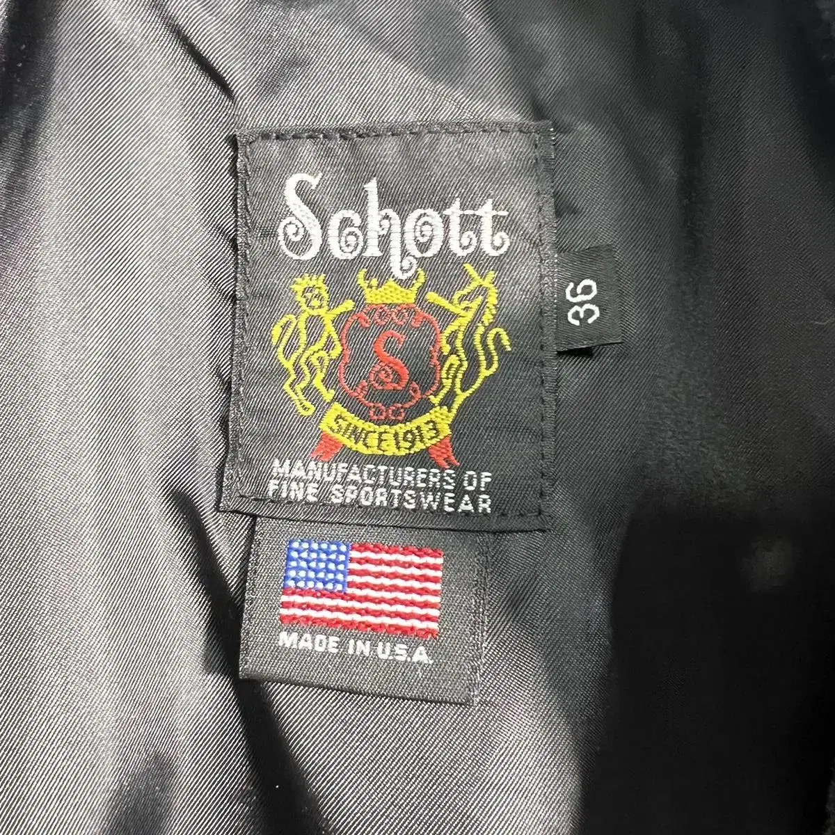 Schott 쇼트 울 블루종 코트자켓 36