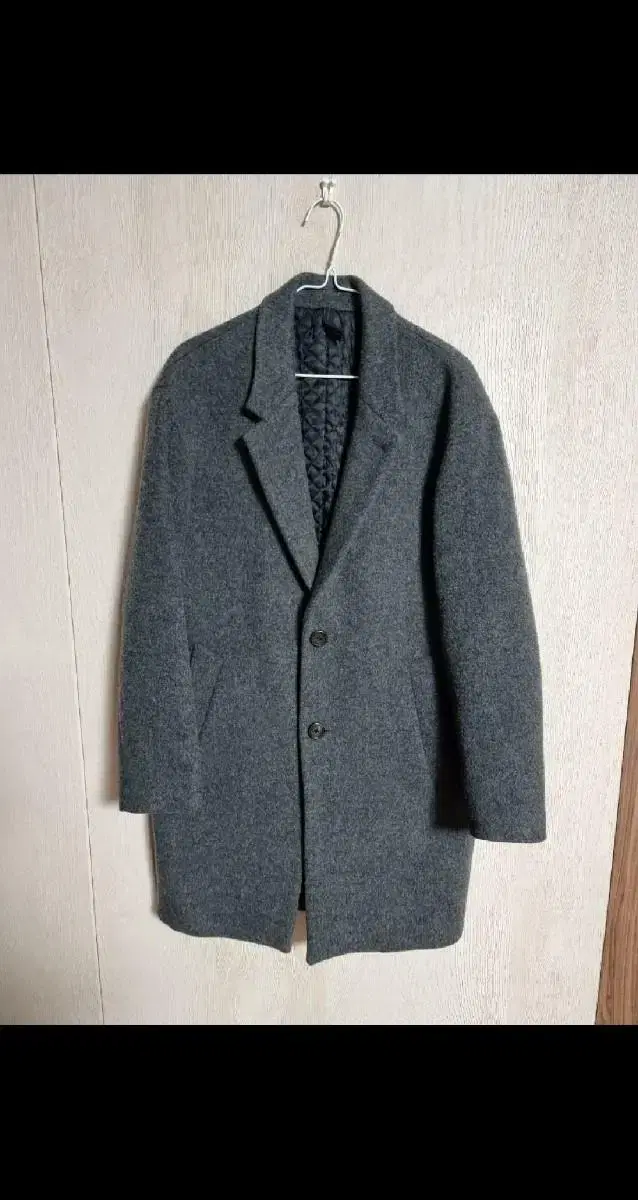 Custom mellow coat wool padded lining charcoal gray 95