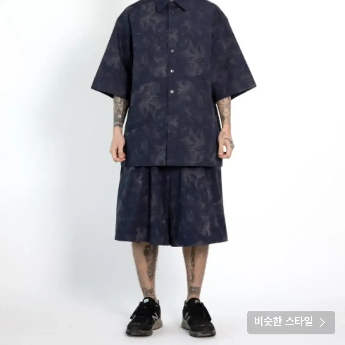 아조바이아조 Tie-Dye Shorts [NAVY] M