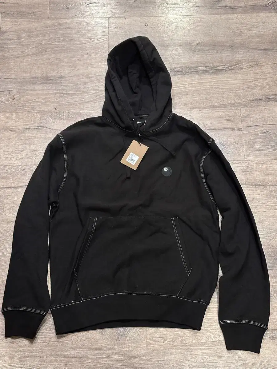 Stussy 8-Ball Embroidered Hoodie Black L