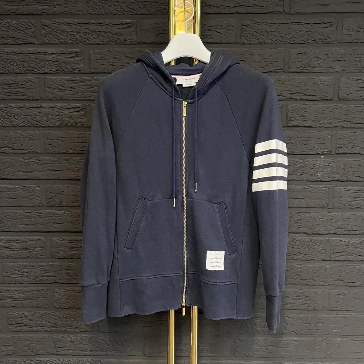 [4,1 Size] Thom Browne Hoodie & Jogger Pants Navy Setup