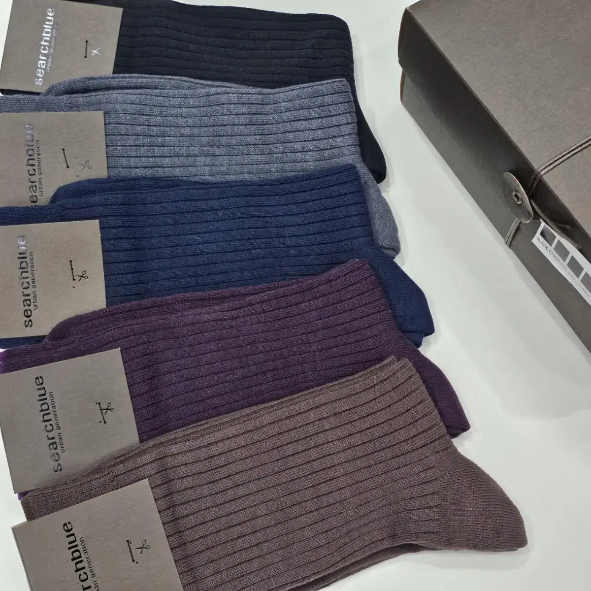 3+1 27,000 won) Search Bloo Men's Long Neck Ribbed Socks 5-Pair Set Formal Socks