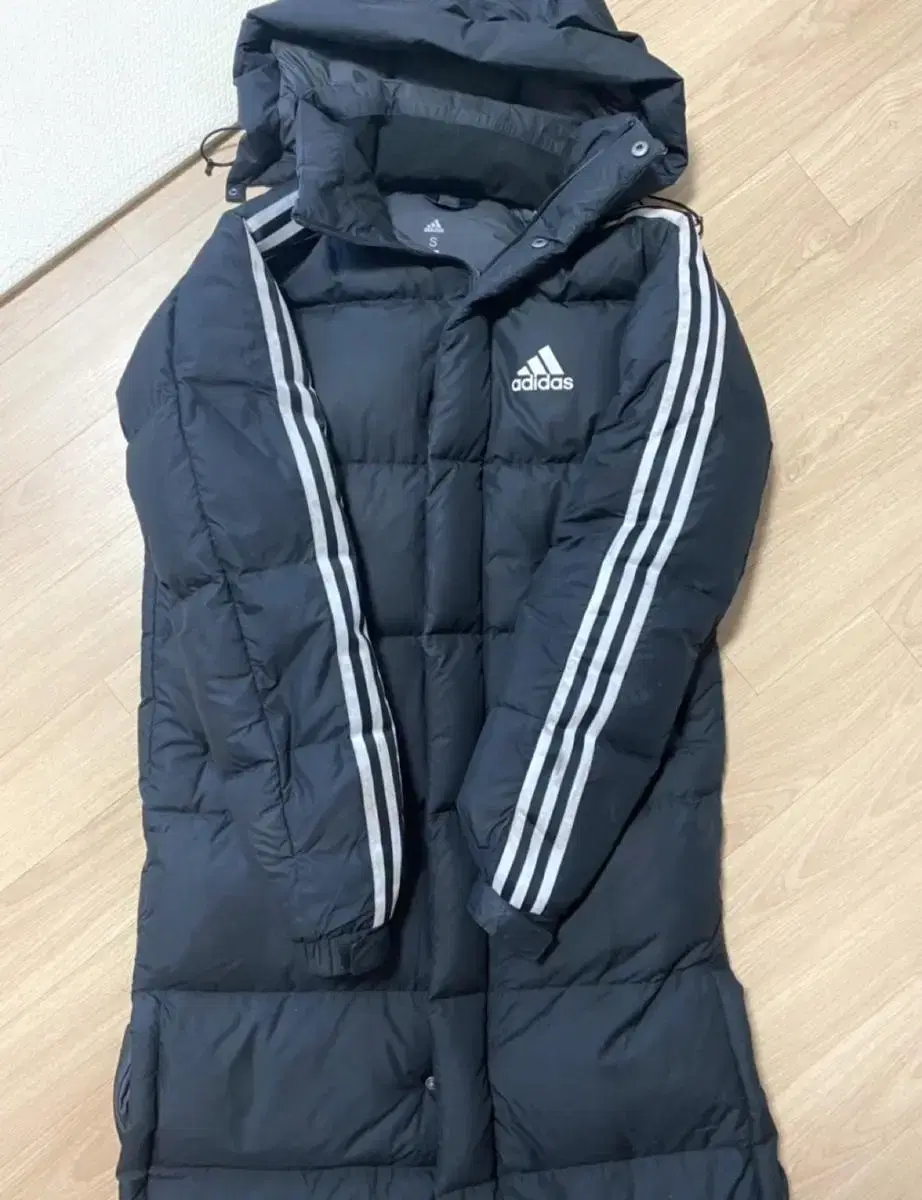 Adidas three-striped long down jacket s Available for correspondence