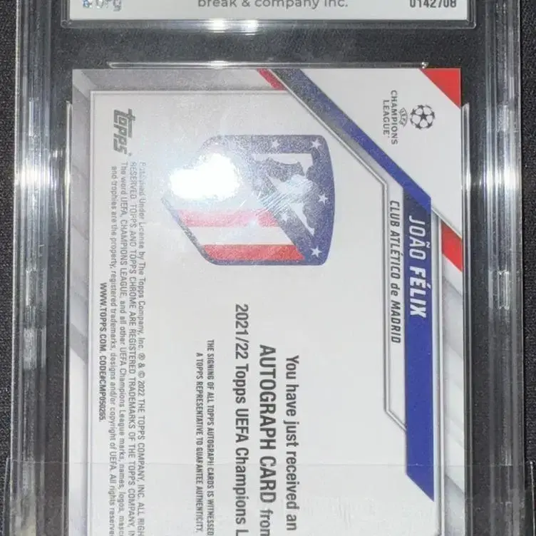 2021-22 Topps Chrome UCL 주앙 펠릭스